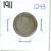 Image 1 : 1911 Canadian silver, 25 cent coin