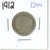 Image 1 : 1912 Canadian silver, 25 cent coin