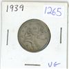 Image 1 : 1939 Canadian silver, 25 cent coin