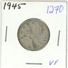 Image 1 : 1945 Canadian silver, 25 cent coin