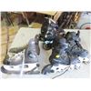 Image 1 : pair of skates and 2 pairs of rollerblades