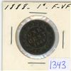 Image 1 : 1888 Canadian large penny, 1 cent coin
