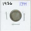 Image 1 : 1936 Canadian 10 cent silver coin