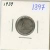 Image 1 : 1939 Canadian 10 cent silver coin