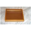 Image 1 : Glass Top Display Case 15 Inches Long 3 Inches Deep small crack on glass bottom left see pic