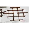 Image 3 : 4 small wooden decorative wall hanging shelves - 24" w & 27"w