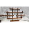 Image 4 : 4 small wooden decorative wall hanging shelves - 24" w & 27"w