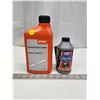 Image 1 : Sealed "STIHL" chainsaw chain oil (date says Jan 2023) & bottle of brake fluid - opened, 2/3rds full