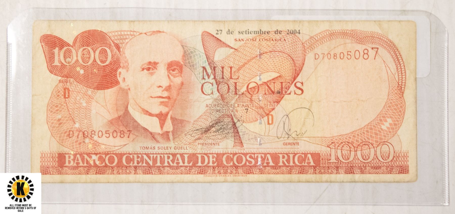 Mil Colonies 2004 1000 MIL COLONES COSTA RICA