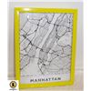 Image 1 : MANHATTAN CITY MAP FRAMED 17.25 INCH
