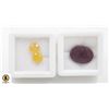 Image 1 : #173-HEATED YELLOW SAPPHIRE 3.40CT  & RUBY 11 CT