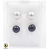 Image 1 : #209-NATURAL AKOYA PEARL STUD EARRINGS /2 PAIRS