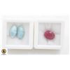 Image 1 : #194-UNHEATED LARIMAR 7.05 CT & RED BERYLE 4.45 CT