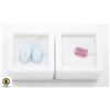 Image 1 : #143-HEATED RUBY 1.60CT  & LARIMAR 7.15 CT GEMSTON