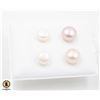 Image 1 : #201-NATURAL AKOYA PEARL STUD EARRINGS /2 PAIRS