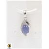 Image 1 : #268-UNHEATED TANZANITE & CZ PENDANT