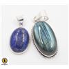 Image 1 : #366-NATURAL LABRADORITE ,LAPIZ LAZULI PENDANT