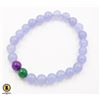 Image 1 : #299-EMERALD ,PURPLE JADEITE ,SUGILITE  BEAD BRACE