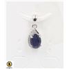 Image 1 : #248- UNHEATED PURPLE IOLITE & CZ PENDANT