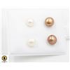 Image 1 : #213-NATURAL AKOYA PEARL STUD EARRINGS /2 PAIRS