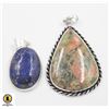 Image 1 : #386-NATURAL LAPIZ LAZULI, MOOKIE  PENDANT
