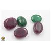 Image 1 : #59-GREEN EMERALD & RUBY GEMSTONE 73.80 CT