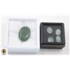 Image 1 : #187-UNHEATED AQUARMARINE 6.80CT, EMERALD 15.85CT