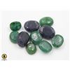 Image 1 : #51-GREEN EMERALD & SAPPHIRE  GEMSTONE 97.05CT