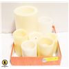 Image 1 : 7 PCS FLAMELESS CANDLES ASSORTED SIZES