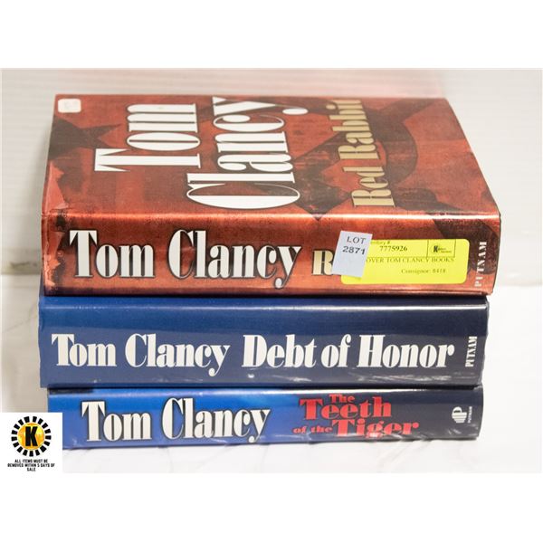 3 HARDCOVER TOM CLANCY BOOKS