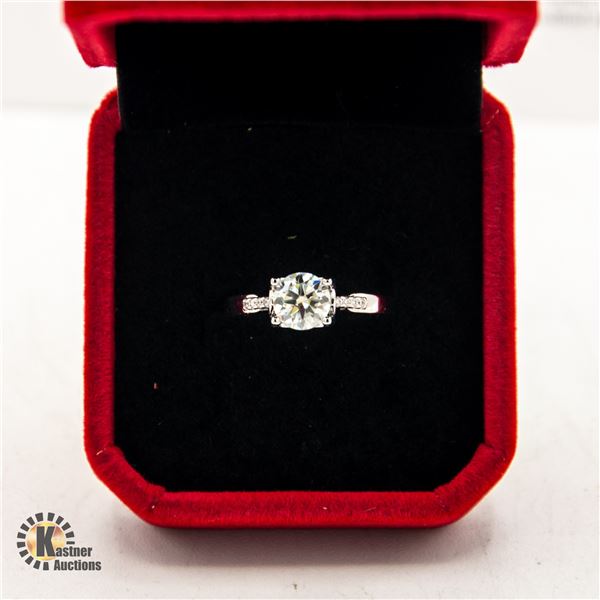 #588-1.00 CARAT MOISSANITE VVS D COLORED CENTER