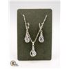 Image 1 : #563-MATCHING SET WITH CLEAR CUBIC ZIRCONIA