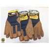 Image 1 : 3 PAIRS OF FIRM GRIP LEATHER GLOVES MEDIUM