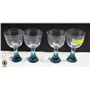 Image 1 : PRINCESS HOUSE 4X TURQUOIS WINE/COCKTAIL GOBLETS