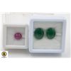 Image 1 : #99-HEATED  RUBY 4.15 CT& GREEN JADE 14.90CT GEMST