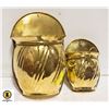 Image 1 : PAIR OF BRASS WALL PLANTER POTS