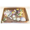 Image 1 : BOX OF BONE CHINA FLOWERS AND MORE