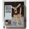 Image 1 : NEW RUSTIC REINDEER SOLID PINE KIT,FAMILY FUN TO