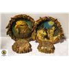 Image 1 : DECORATIVE WOLVES & EAGLE WITH STANDS 8"