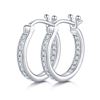 Image 1 : SINGLE HALF ROW EARRINGS S925 SILVER MOISSANITE