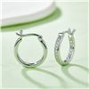 Image 2 : SINGLE HALF ROW EARRINGS S925 SILVER MOISSANITE