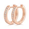 Image 1 : SINGLE HALF ROW EARRINGS S925 SILVER ROSE GOLD