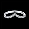 Image 1 : 0.33 CT V-ROW S925 STERLING SILVER MOISSANITE RING