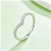 Image 4 : 0.33 CT V-ROW S925 STERLING SILVER MOISSANITE RING