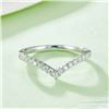 Image 6 : 0.33 CT V-ROW S925 STERLING SILVER MOISSANITE RING