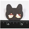 Image 1 : NEW HELLO KITTY THEME STUD EARRINGS