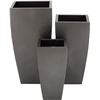 Image 1 : NEW SET OF 3 DECO 79 METAL INDOOR/OUTDOOR PLANTERS