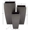 Image 2 : NEW SET OF 3 DECO 79 METAL INDOOR/OUTDOOR PLANTERS