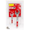 Image 1 : MILWAUKEE 2 PIECE 6" & 10" ADJUSTABLE WRENCH