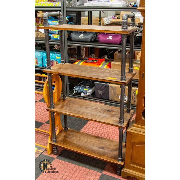 NEW ASSEMBLED PIPE IRON SHELF